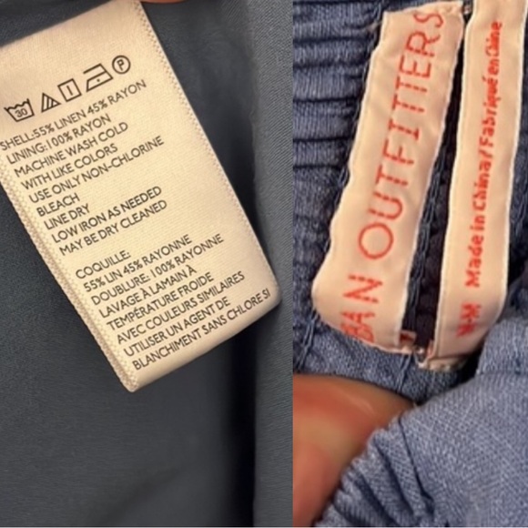 Urban Outfitters Vintage blue linen button down dress size Medium - Picture 11 of 16